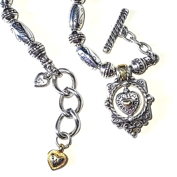 BRIGHTON SPINNING HEART CHARM BRACELET - TWO-TONE - RETIRED DESIGN - Picture 9 of 9